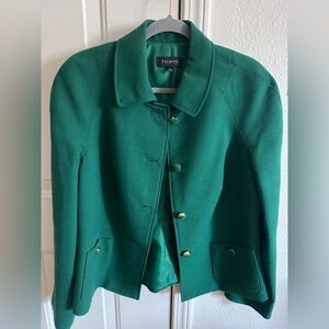 Talbots Green Blazer with gold buttons